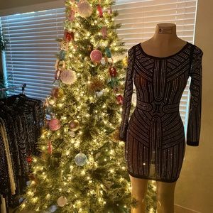 Black bling dress